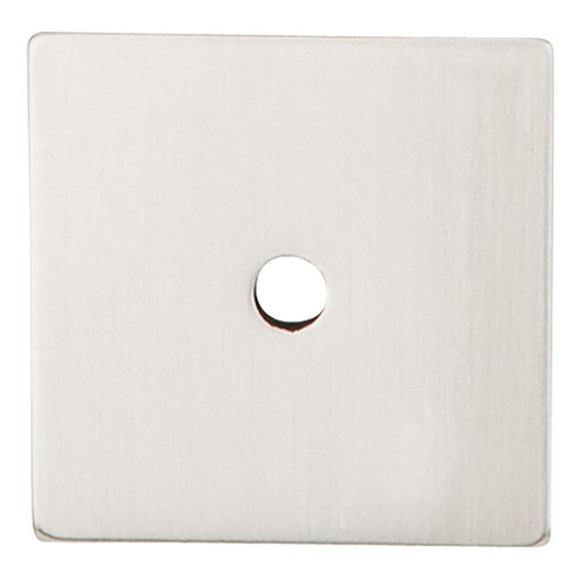 Square Backplate 1 1/4" Dia. Brushed Satin Nickel
