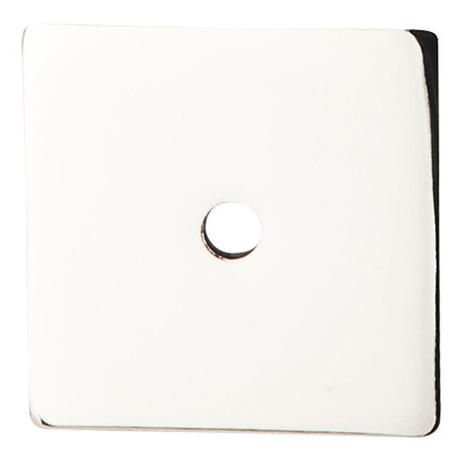 Square Backplate 1 1/4" Dia. Polished Nickel