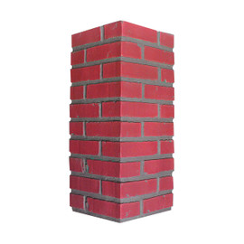 2' High x 10' Wide Red Historic Brick Architectural Corner