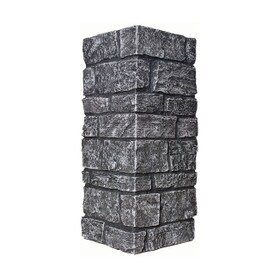 2' High x 10" Wide Light Gray Stonewall Corner