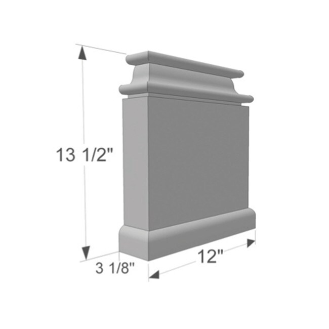 13-1/2" High x 3-1/8" Deep x 12" Wide Traditional Series Acrocore EPS Pilaster