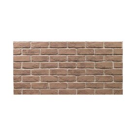 2' High x 4' Wide Tan Rustic Brick Polyurethane Standard Faux Stone Panel