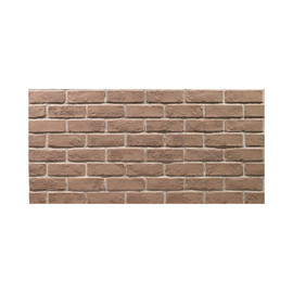 2' High x 4' Wide Tan Rustic Brick Polyurethane Standard Faux Stone Panel