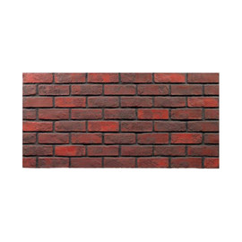 2' High x 4' Wide Dark Rustic Brick with Dark Grout Polyurethane Standard Faux Stone Panel