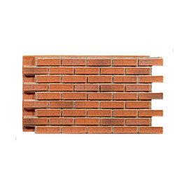 2' High x 4' Wide Burnt Orange Contemporary Brick Polyurethane Interlocking Faux Stone Panel