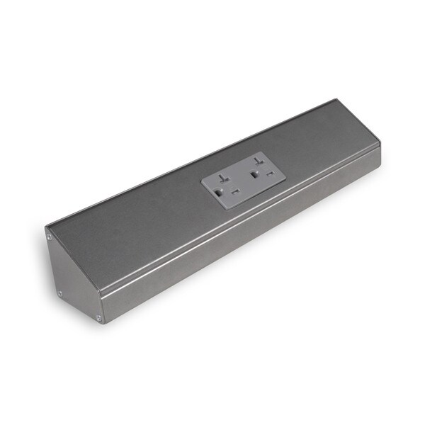 12in Long | Tamper Resistant Angled Power Strip | With 2 Outlets