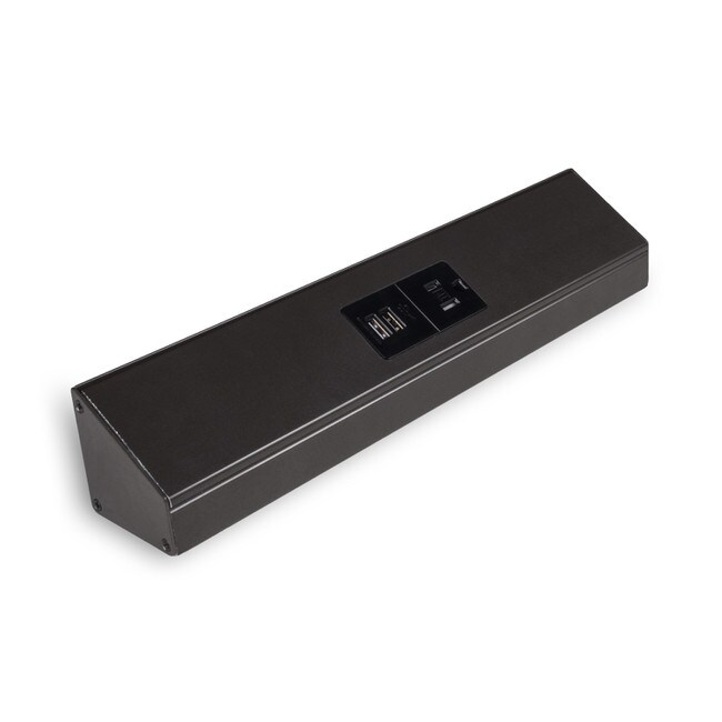 12in Long | Tamper-Resistant Angled Power Strip | With USB Option and 1 Outlet