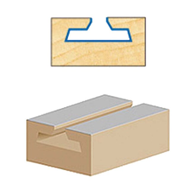 "Slatwall Router Bit, Bevel Edge Carbide Tipped 2 Flute"