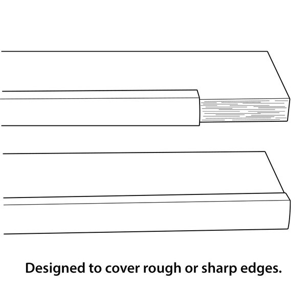 3/4in | White UV Stabilized Rigid PVC | U Channel Moulding