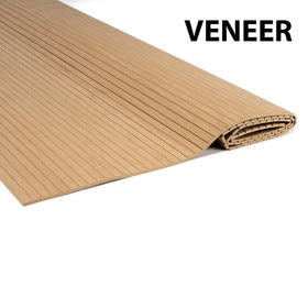 Narrow Slat Veneer Tambour Panels with 1/2" Profile for Custom Cabinetry & Wall Applications