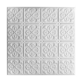 Laminated Rigid Vinyl Ceiling Tile | 2ft x 2ft | Feu-De-Lis Pattern
