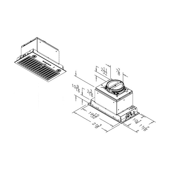 600 CFM Manual Ventilator for Range Hoods