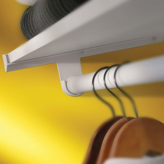 16" White Shelf & Rod Support