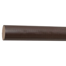 96" Wood Closet Rod W/ Choc. Pearwood Plastic Cover