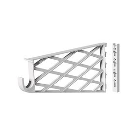 White Shelf & Rod Center Support