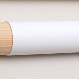 96" Wood Closet Rod With White Plastic Cover