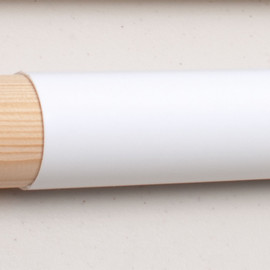 96" Wood Closet Rod With White Plastic Cover