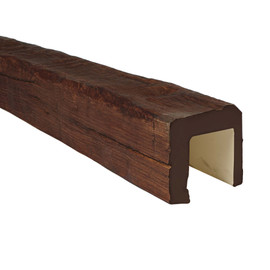 4-3/4in W x 4-3/4in H | Polyurethane Vintage Faux Wood Beam | 15'6" Long