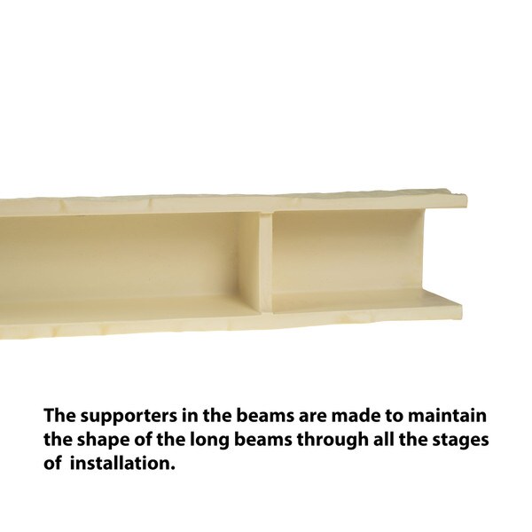 10in W x 12in H | Polyurethane Vintage Faux Wood Beam | 15'6" Long