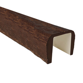 7-1/2in W x 5-7/8in H | Polyurethane Vintage Faux Wood Beam | 15'6" Long