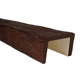 8in W x 5in H | Polyurethane Vintage Faux Wood Beam | 15'6" Long