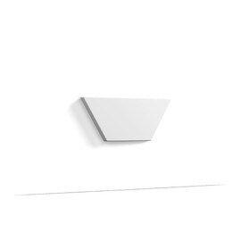Orac Decor | High Density Polyurethane | 3D Wall Covering | Trapezium Wall Element | Primed White | 13-5/8in H x 5-7/8in W