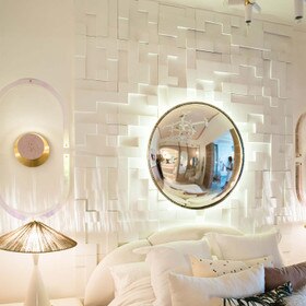 Orac Decor | Purotouch High Density Polyurethane | 3D Wall Covering | Cubi Style 2 Wall Element | Primed White | 13-1/8in H x 13-1/8in W