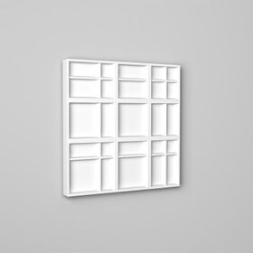 Orac Decor | High Density Polyurethane | 3D Wall Covering | Kilt Wall Element | Primed White | 17-3/4in H x 17-3/4in W