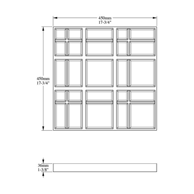 Orac Decor | High Density Polyurethane | 3D Wall Covering | Kilt Wall Element | Primed White | 17-3/4in H x 17-3/4in W