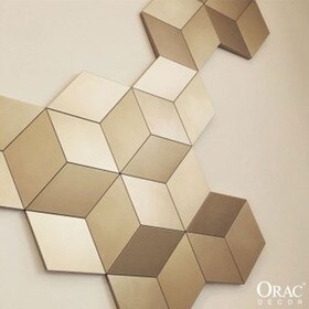 Orac Decor | Purotouch High Density Polyurethane | 3D Wall Covering | Rombus Wall Element | Primed White | 13-5/8in H x 11-3/4in W