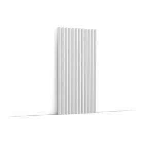 Orac Decor | High Density Polyurethane | 3D Wall Covering | Modern Zigzag Wall Element | Primed White | 9-7/8in H