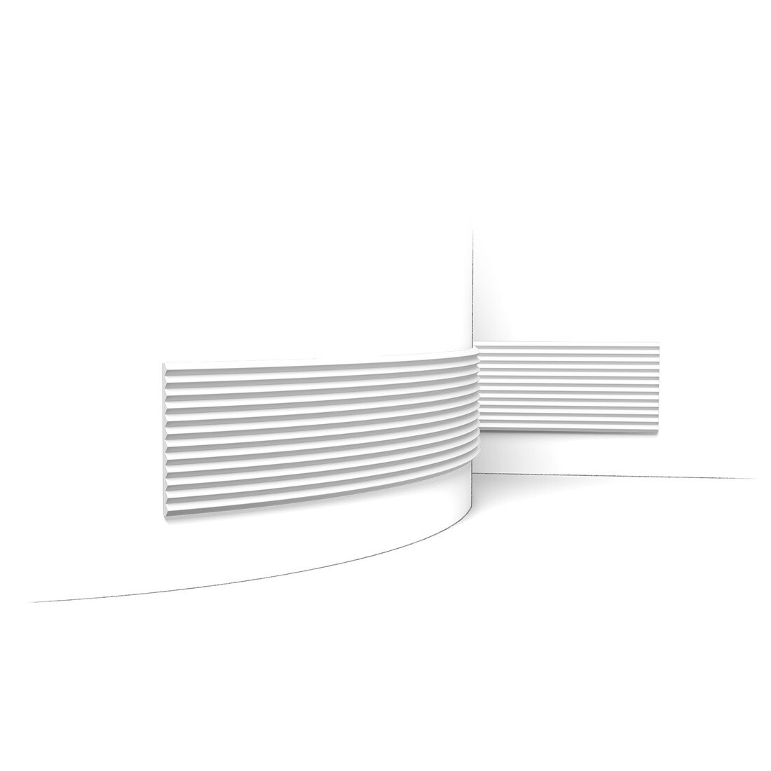 Orac Decor | Purotouch High Density Polyurethane | 3D Wall Covering | Modern Zigzag Wall Element | Primed White | 9-7/8in H