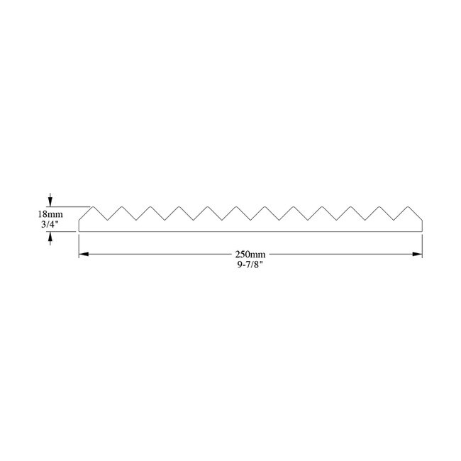 Orac Decor | High Density Polyurethane | 3D Wall Covering | Modern Zigzag Wall Element | Primed White | 9-7/8in H