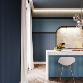 Orac Decor | Purotouch High Density Polyurethane | 3D Wall Covering | Modern Valley Wall Element | Primed White | 9-7/8in H