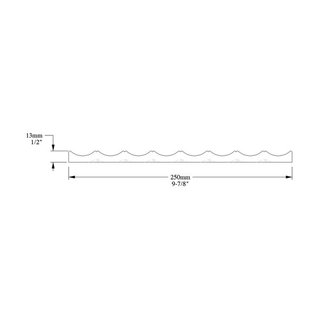 Orac Decor | High Density Polyurethane | 3D Wall Covering | Modern Valley Wall Element | Primed White | 9-7/8in H