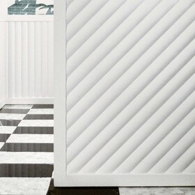 Orac Decor | Purotouch High Density Polyurethane | 3D Decorative Covering | Modern Hill Wall Element | Primed White | 9-7/8in H