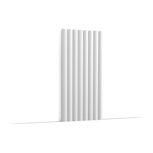 Orac Decor | High Density Polyurethane | 3D Decorative Covering | Modern Hill Wall Element | Primed White | 9-7/8in H