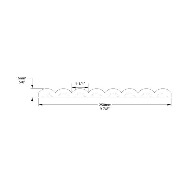 Orac Decor | High Density Polyurethane | 3D Decorative Covering | Modern Hill Wall Element | Primed White | 9-7/8in H