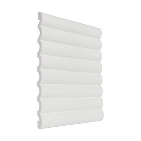 Orac Decor | High Density Polyurethane | 3D Wall Covering | Modern Valley Wall Element | Primed White | 9-7/8in H