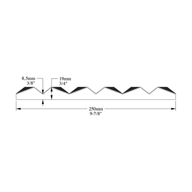 Orac Decor | High Density Polyurethane | 3D Decorative Covering | Ridge Wall Element | Primed White | 9-7/8in H