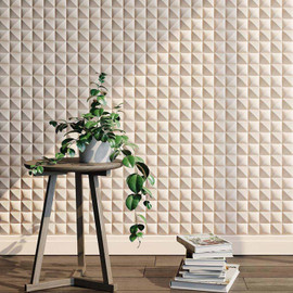 Orac Decor | High Density Polyurethane | 3D Decorative Covering | Cobble Wall Element | Primed White | 9-7/8in H