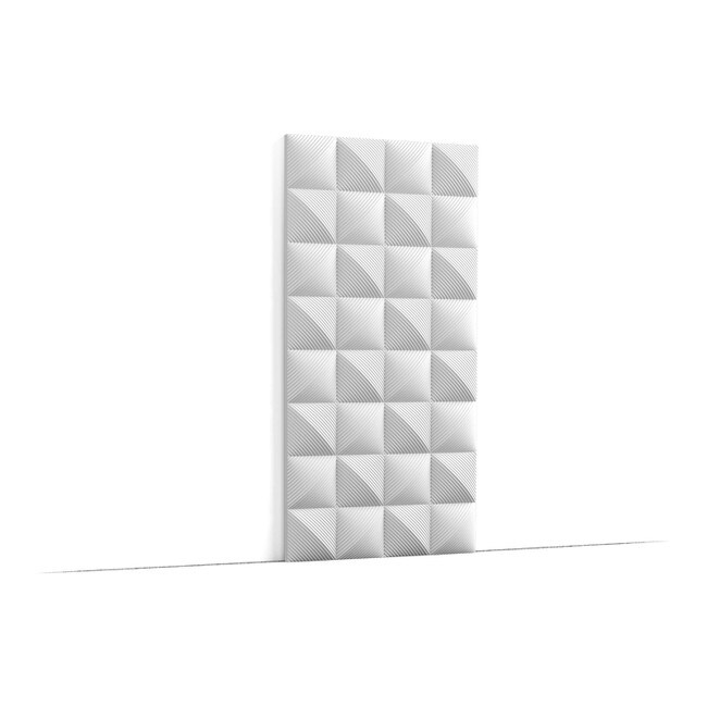 Orac Decor | High Density Polyurethane | 3D Decorative Covering | Cobble Wall Element | Primed White | 9-7/8in H