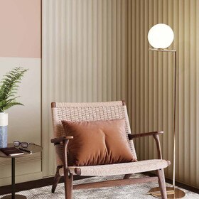 Orac Decor | Purotouch High Density Polyurethane | 3D Wall Covering | XL Modern Valley Wall Element | Primed White | 9-7/8in H