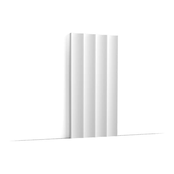 Orac Decor | High Density Polyurethane | 3D Wall Covering | XL Modern Valley Wall Element | Primed White | 9-7/8in H