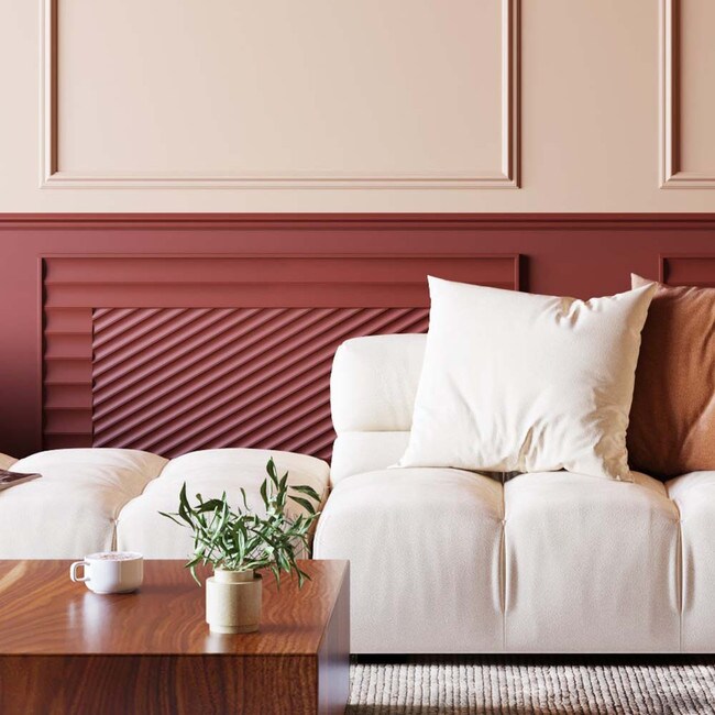 Orac Decor | High Density Polyurethane | 3D Wall Covering | XL Modern Valley Wall Element | Primed White | 9-7/8in H