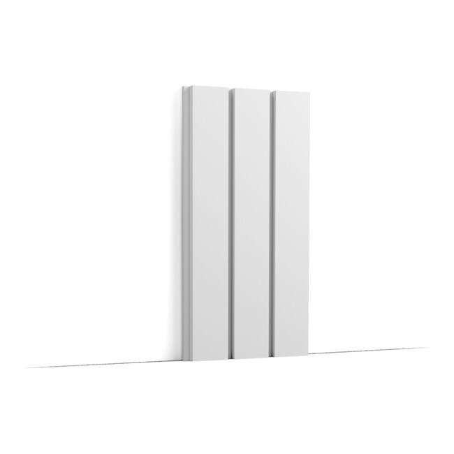 Orac Decor | High Density Polyurethane | 3D Wall Covering | Bar XL Wall Element | Primed White | 9-7/8in H