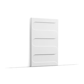 Orac Decor | High Density Polyurethane | 3D Wall Covering | Swirl Wall Element | Primed White | 31-1/2in H x 19-5/8in Wide