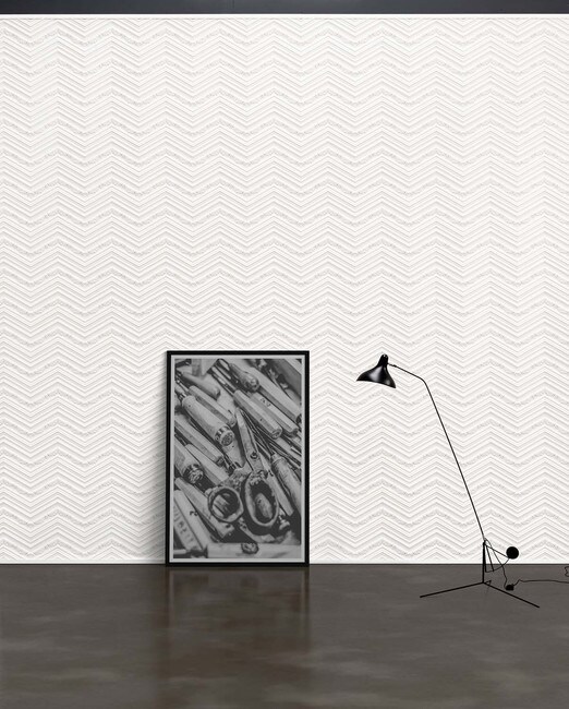 Orac Decor | High Density Polyurethane | 3D Decorative Covering | Chevron Wall Element | Primed White | 15-3/4in H