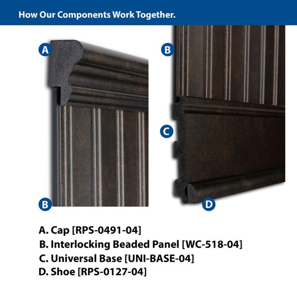 1-3/4in H x 1in Proj | High Impact Polystyrene | Cap and Backband Moulding