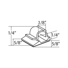 1/8 x 1/4in | Natural Nylon | Quick Release Wire Cable Clamp | WCA-4 Series